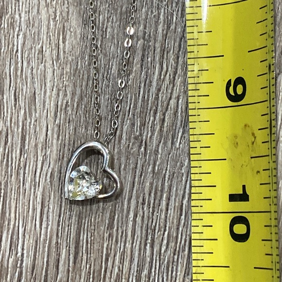 NEW! CRYSTALE by L& J Swarovski Silver Heart Necklace - Picture 7 of 7